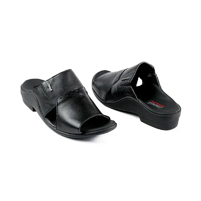 Chinelo Itapuã Slide Couro Preto Masculino