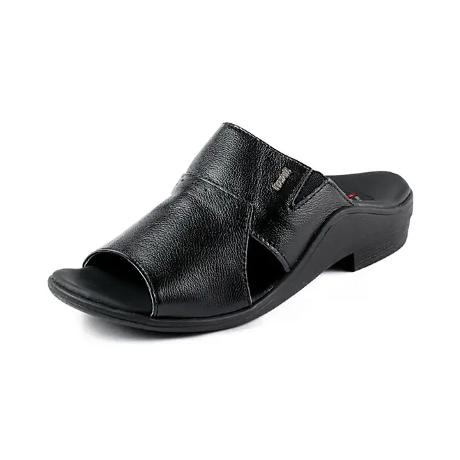 Chinelo Itapuã Slide Couro Preto Masculino