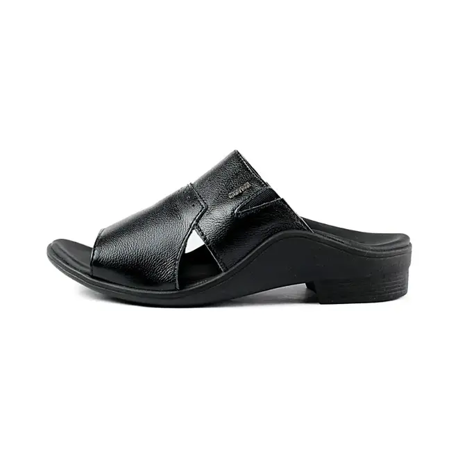 Chinelo Itapuã Slide Couro Preto Masculino