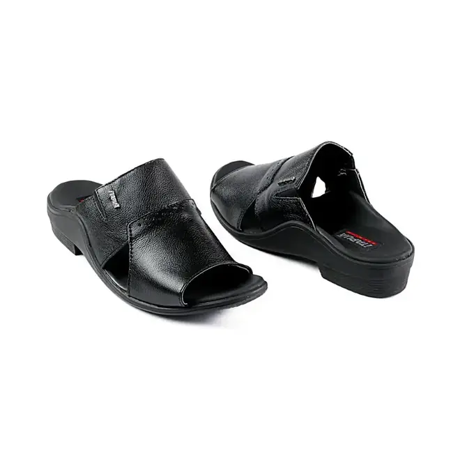Chinelo Itapuã Slide Couro Preto Masculino