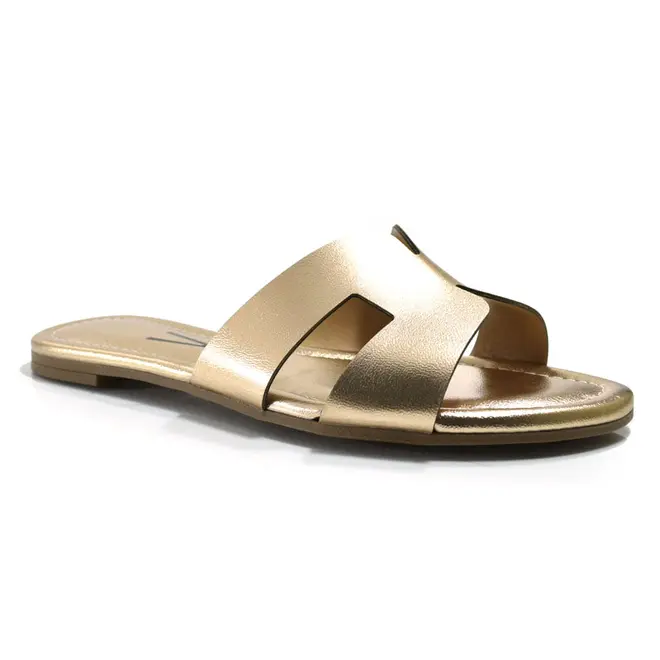 Sandália Rasteira Feminina Vizzano Ouro Rosê 6371.167.30579