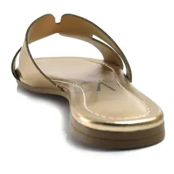 Sandália Rasteira Feminina Vizzano Ouro Rosê 6371.167.30579