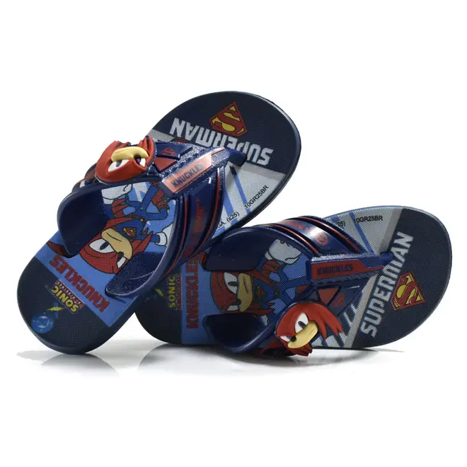 Chinelo Infantil de Menino Sonic DC Heros do 23 ao 34 Azul 23392