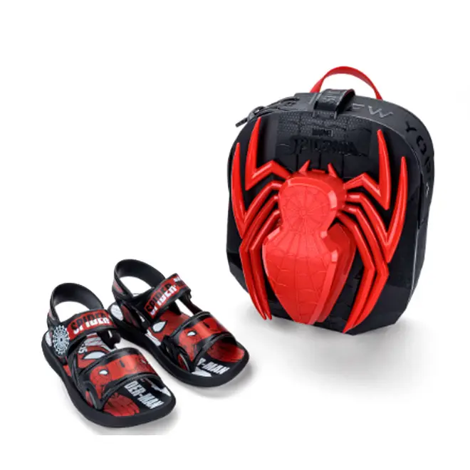 Papete Infantil Masculina Homem Aranha Grendene Preto 23264