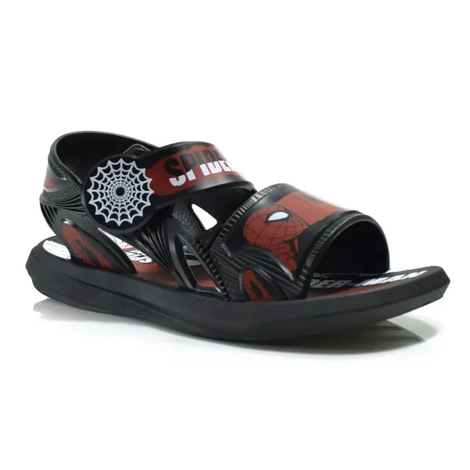 Papete Infantil Masculina Homem Aranha Grendene Preto 23264