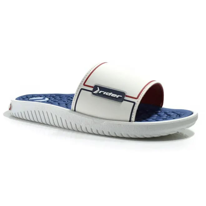 Chinelo Slide Masculino Rider Pump II Branco 12424