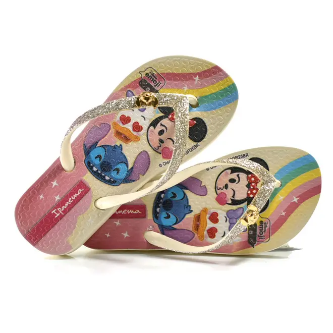Chinelo Infantil de Menina Ipanema Disney Glam do 23 ao 34 Creme 27477