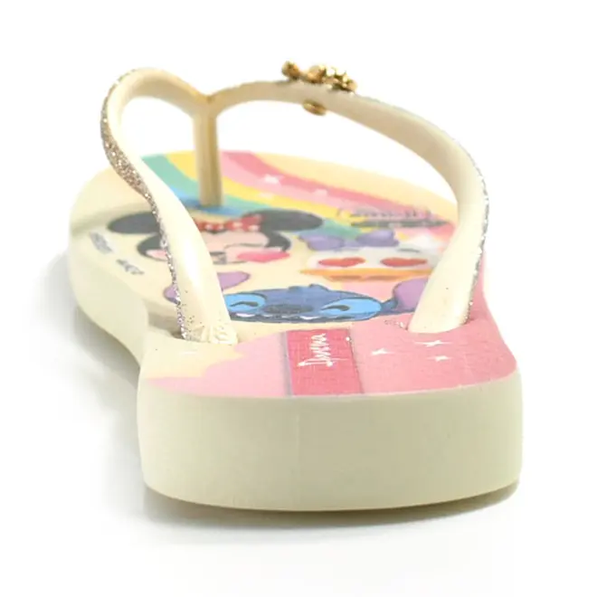 Chinelo Infantil de Menina Ipanema Disney Glam do 23 ao 34 Creme 27477