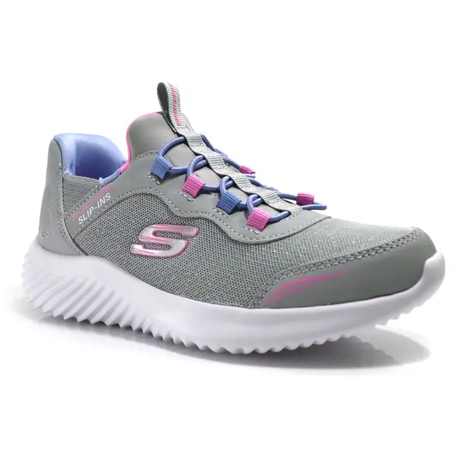Tênis Infantil Feminino Skechers Bounder Cinza 303585L