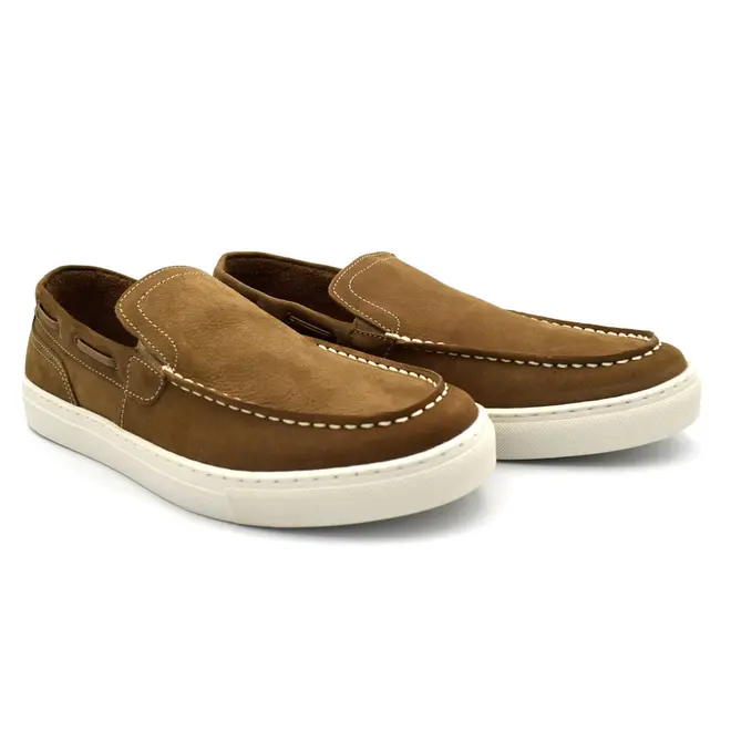 Mocassim de Couro Masculino Free Way Marrom BOX01
