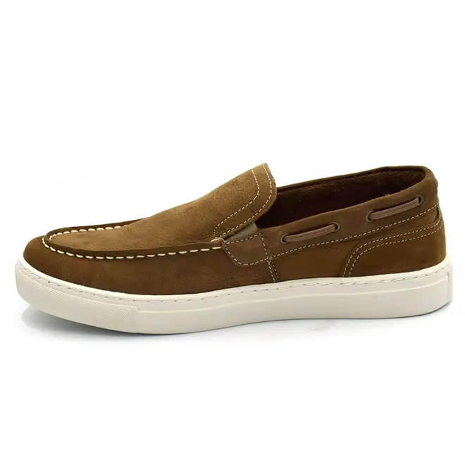 Mocassim de Couro Masculino Free Way Marrom BOX01