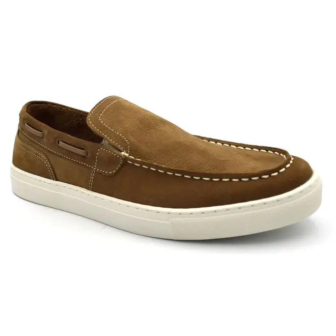 Mocassim de Couro Masculino Free Way Marrom BOX01