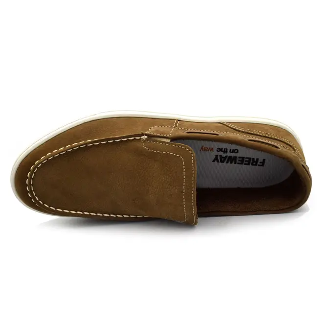 Mocassim de Couro Masculino Free Way Marrom BOX01