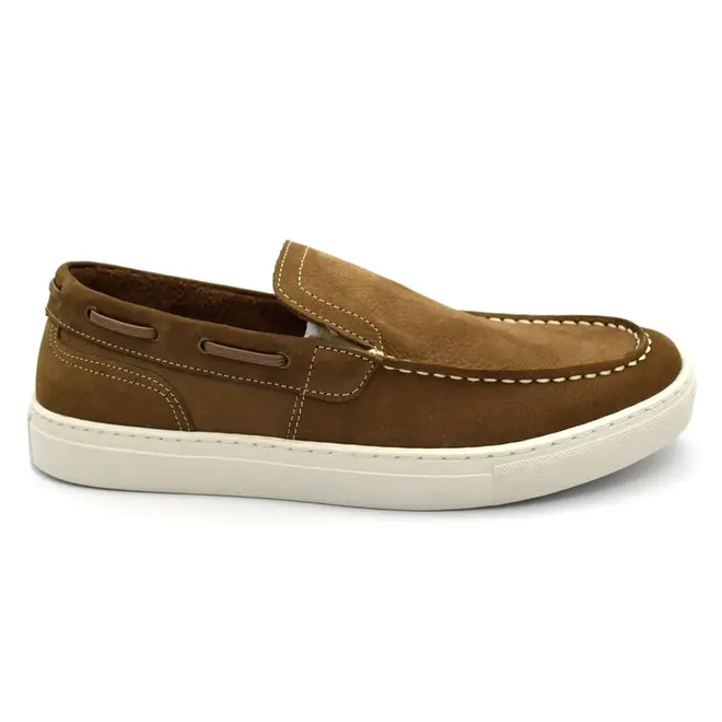 Mocassim de Couro Masculino Free Way Marrom BOX01