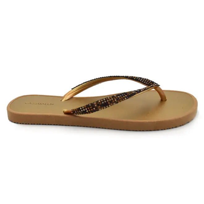 Chinelo Feminino Cazzualen Dourado CH-2302