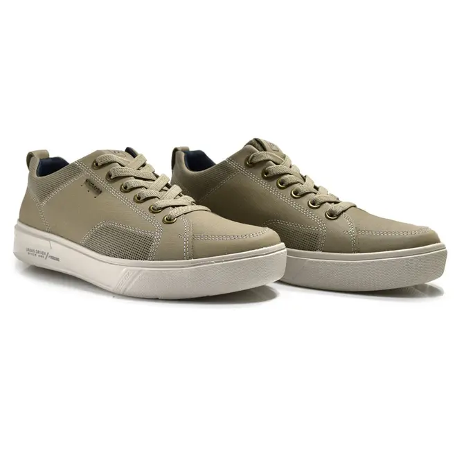 Tênis Casual de Couro Masculino Pegada Bege 111902