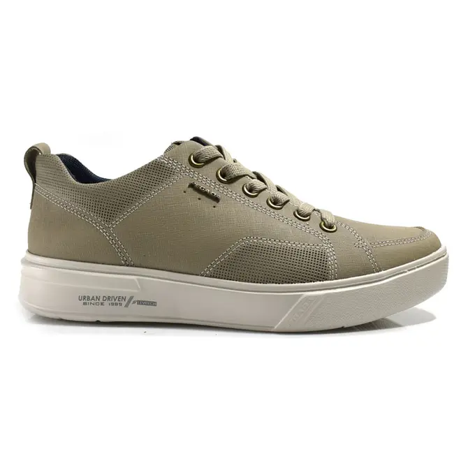 Tênis Casual de Couro Masculino Pegada Bege 111902