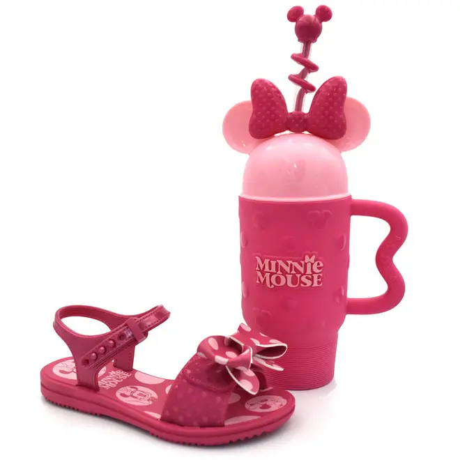 Sandália Infantil de Menina Disney Fan Cup do 23 ao 34 Rosa 23267