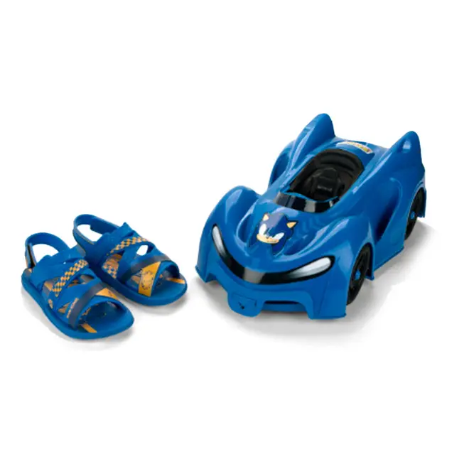 Sandália Infantil de Menino Sonic Fast Car PP do 25 ao 32 Azul 23294