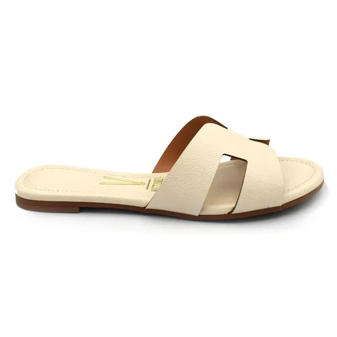 Sandália Rasteira Feminina Vizzano Off White 6371.367.29711