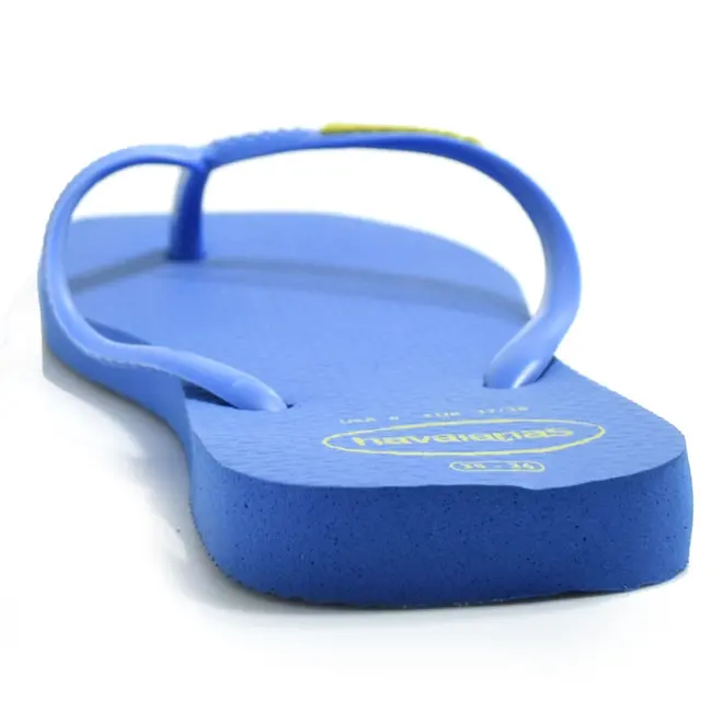 Chinelo Feminino Havaianas Slim Square Logo Pop Azul 4148959