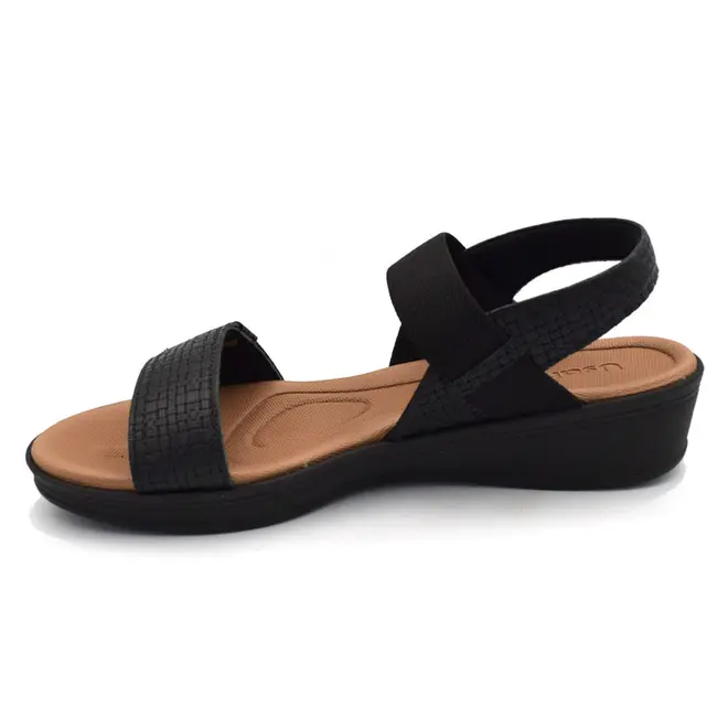 Sandália de Couro Feminina Usaflex Preto UD04004