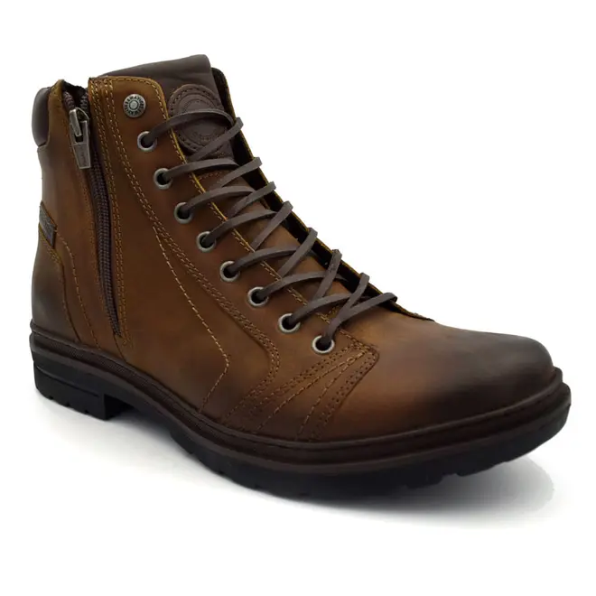 Coturno de Couro Masculino Free Way Marrom ABSOLUTX