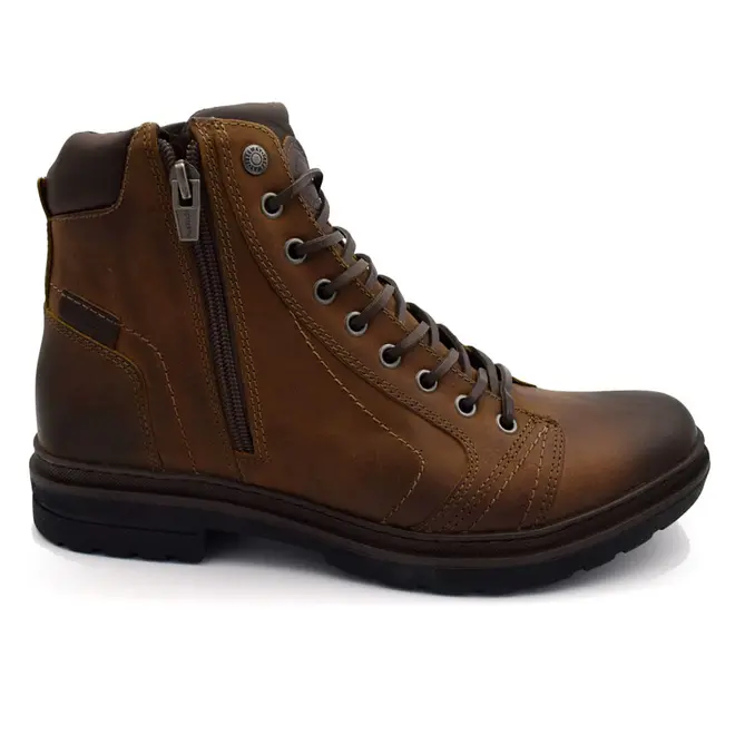 Coturno de Couro Masculino Free Way Marrom ABSOLUTX