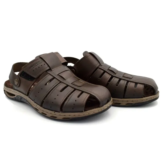 Papete de Couro Masculina Pegada Marrom 131676