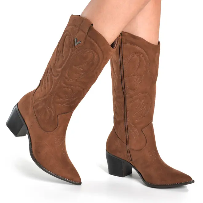 Bota Texana Feminina Via Marte Marrom 054-018-01
