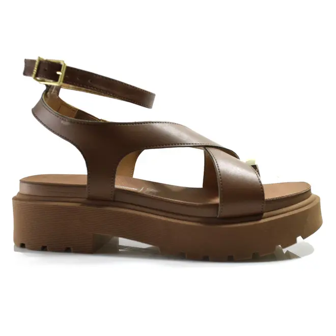 Sandália Flat Feminina Vizzano Marrom 6499.122.7286