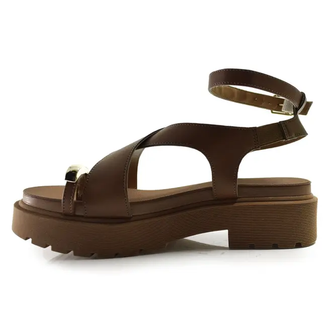 Sandália Flat Feminina Vizzano Marrom 6499.122.7286