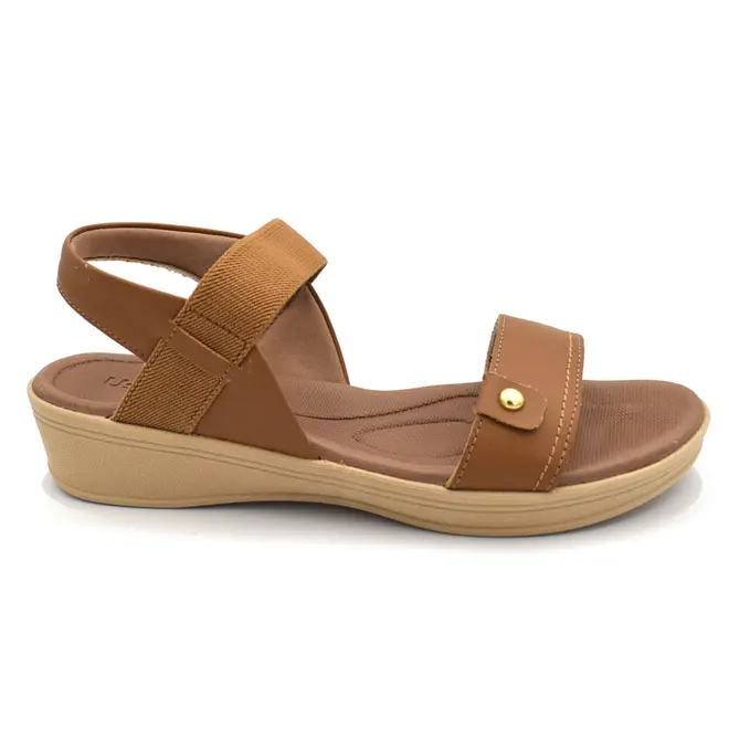 Sandália de Couro Feminina Usaflex Marrom UD04004