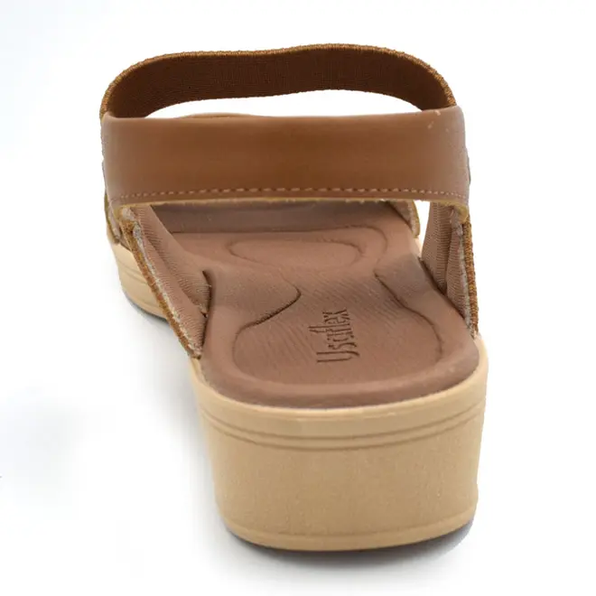 Sandália de Couro Feminina Usaflex Marrom UD04004