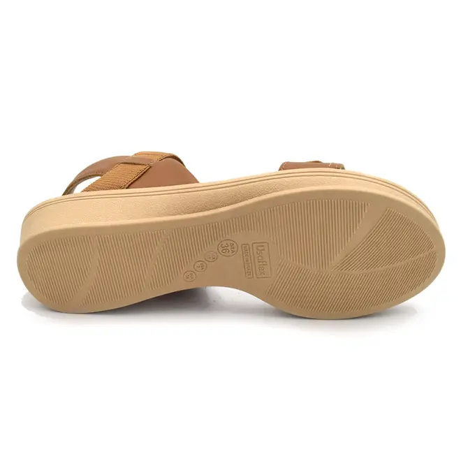 Sandália de Couro Feminina Usaflex Marrom UD04004