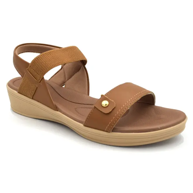 Sandália de Couro Feminina Usaflex Marrom UD04004