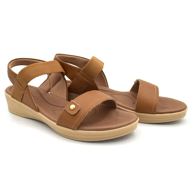 Sandália de Couro Feminina Usaflex Marrom UD04004