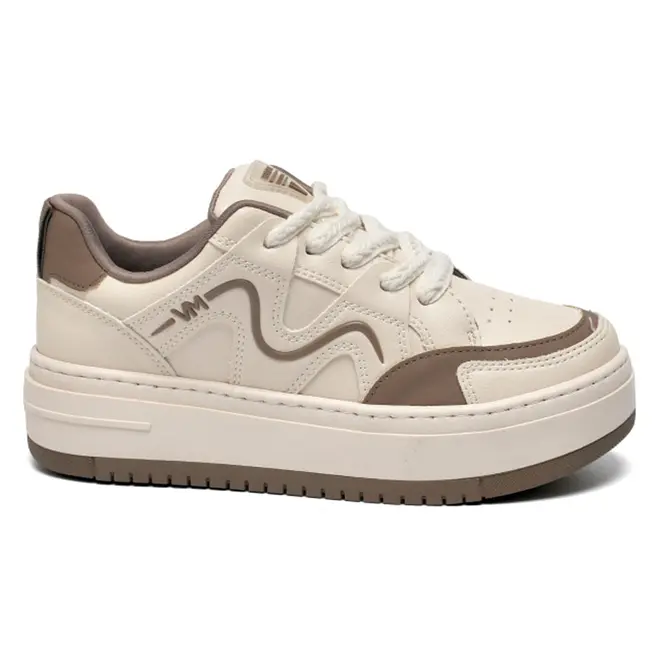 Tênis Casual Feminino Via Marte Creme 306-002-16