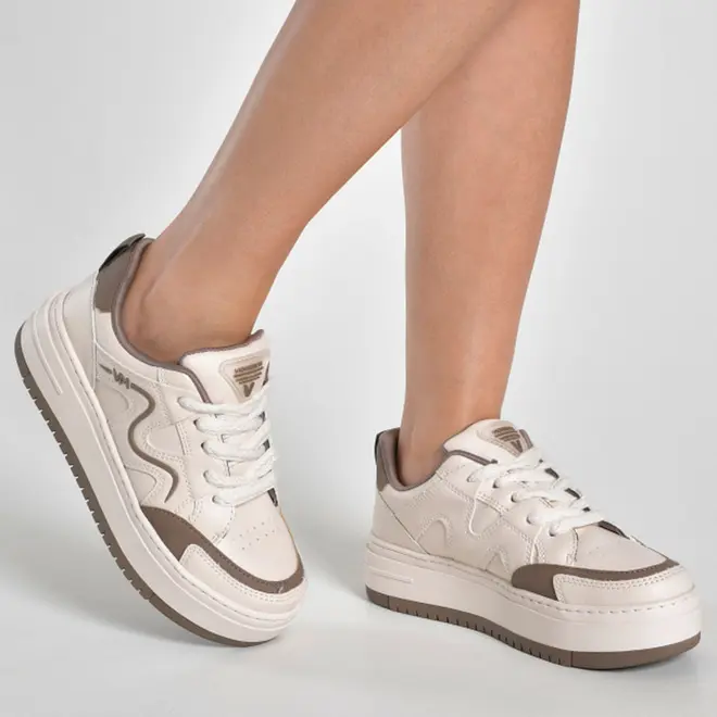 Tênis Casual Feminino Via Marte Creme 306-002-16