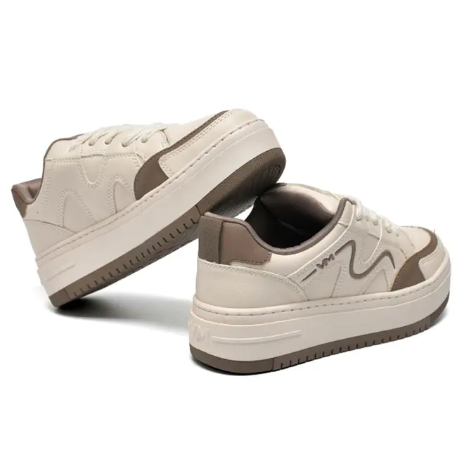 Tênis Casual Feminino Via Marte Creme 306-002-16