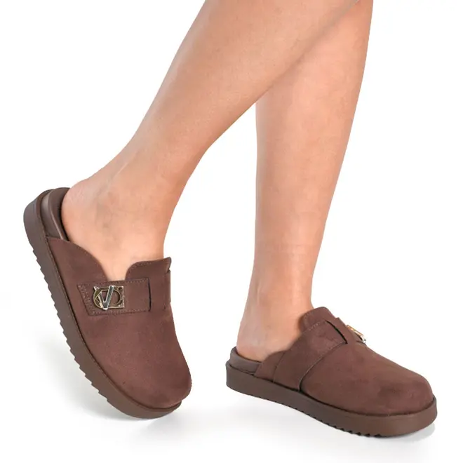 Mule Feminino Via Marte Marrom 252-001-01