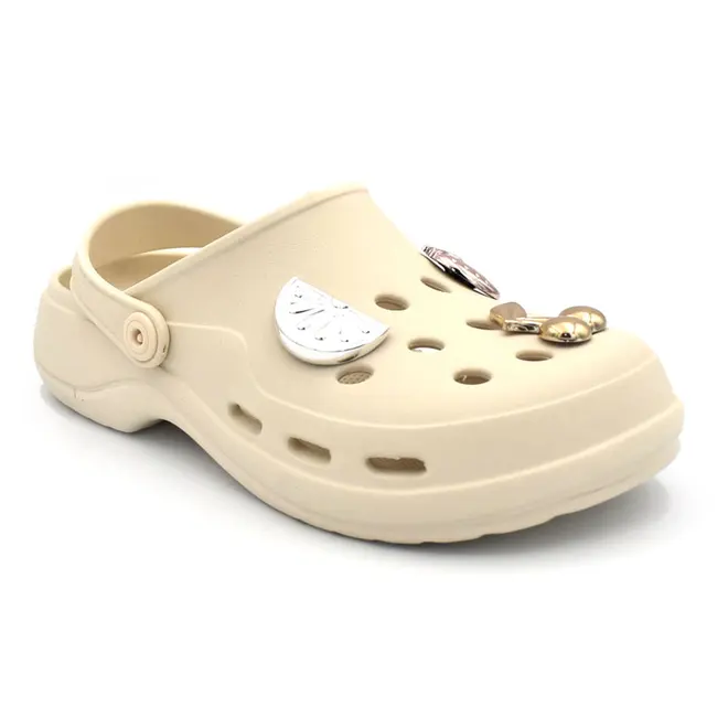 Babuche Feminino Zaxy Joy Pins Creme 19432
