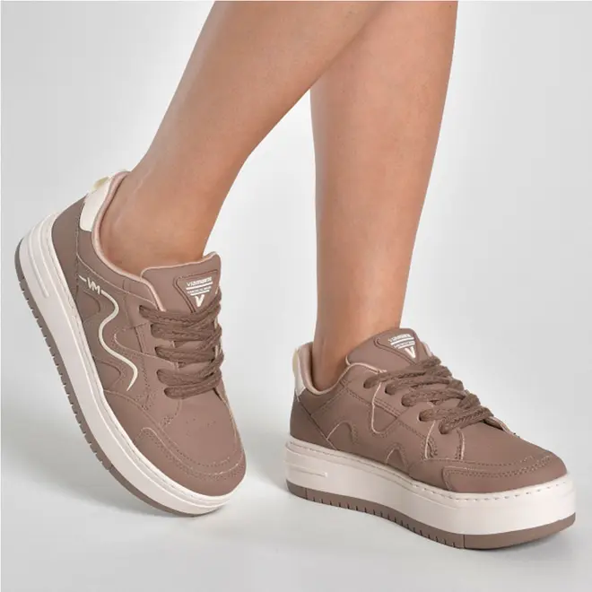 Tênis Casual Feminino Via Marte Bege 306-002-02