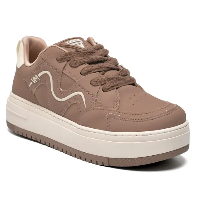 Tênis Casual Feminino Via Marte Bege 306-002-02