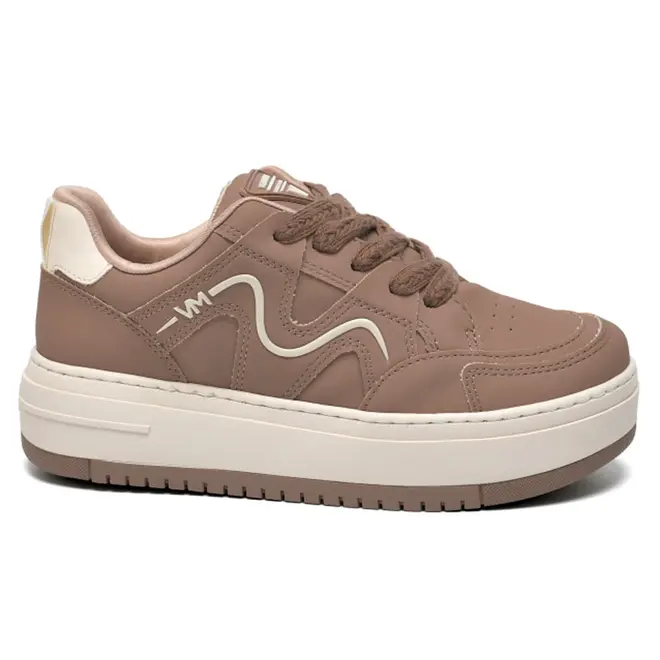 Tênis Casual Feminino Via Marte Bege 306-002-02