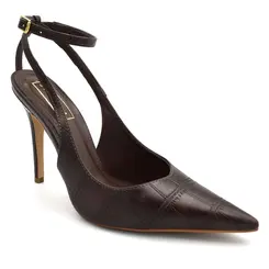 Scarpin de Salto Feminino Suzzara Marrom 71000-07