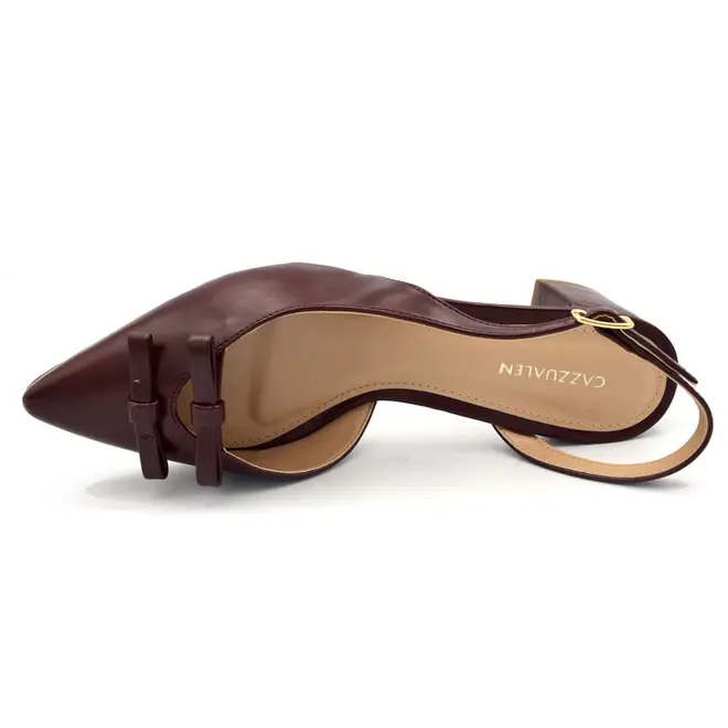 Scarpin Slingback Feminino Cazzualen Bordô 53125