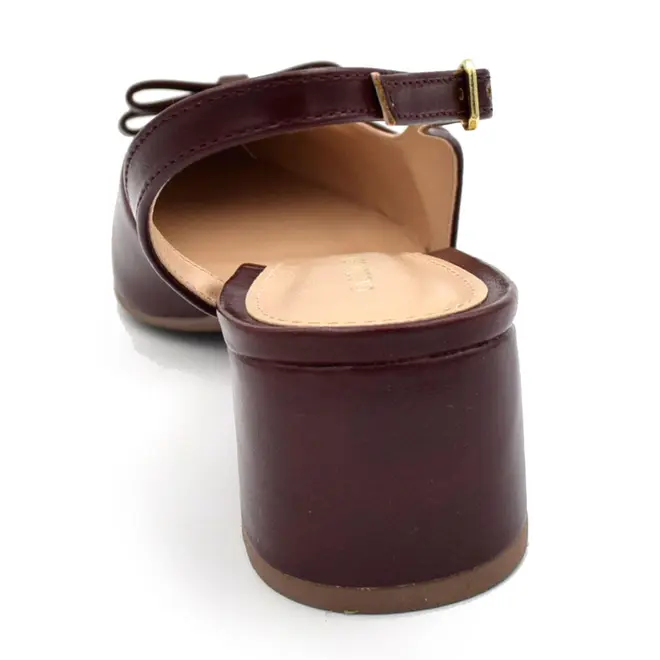 Scarpin Slingback Feminino Cazzualen Bordô 53125