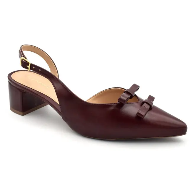 Scarpin Slingback Feminino Cazzualen Bordô 53125
