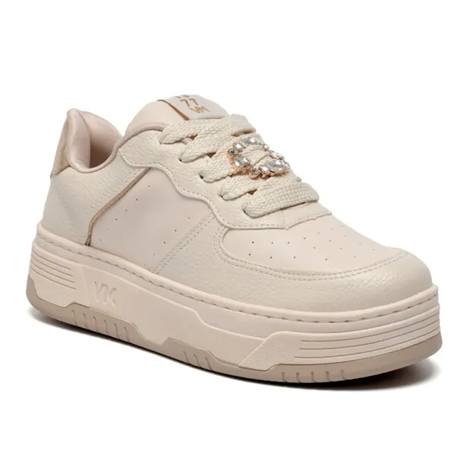 Tênis Casual Feminino Via Marte Creme 225-008-07